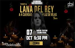 Tributo a Lana del Rey a 4 cuerdas y Luz de Velas - CDMX