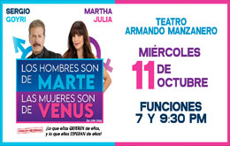 Los Hombres son de Marte, las Mujeres son de Venus en Mérida