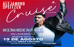 Alejandro Speitzer en Cruise - Villahermosa