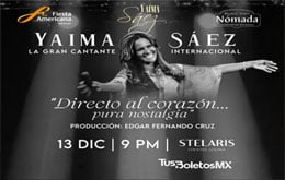 Yaima Sáez presenta: “Directo al Corazón… Pura nostalgia” en Mérida