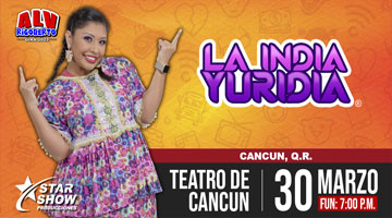 La India Yuridia en Cancún