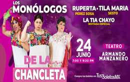 Tila María Sesto y Ruperta Pérez Sosa presentan: Los Monólogos de la Chancleta en Mérida